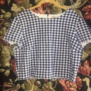 💙 BLUE AND WHITE STRIPED CROP TOP 💙